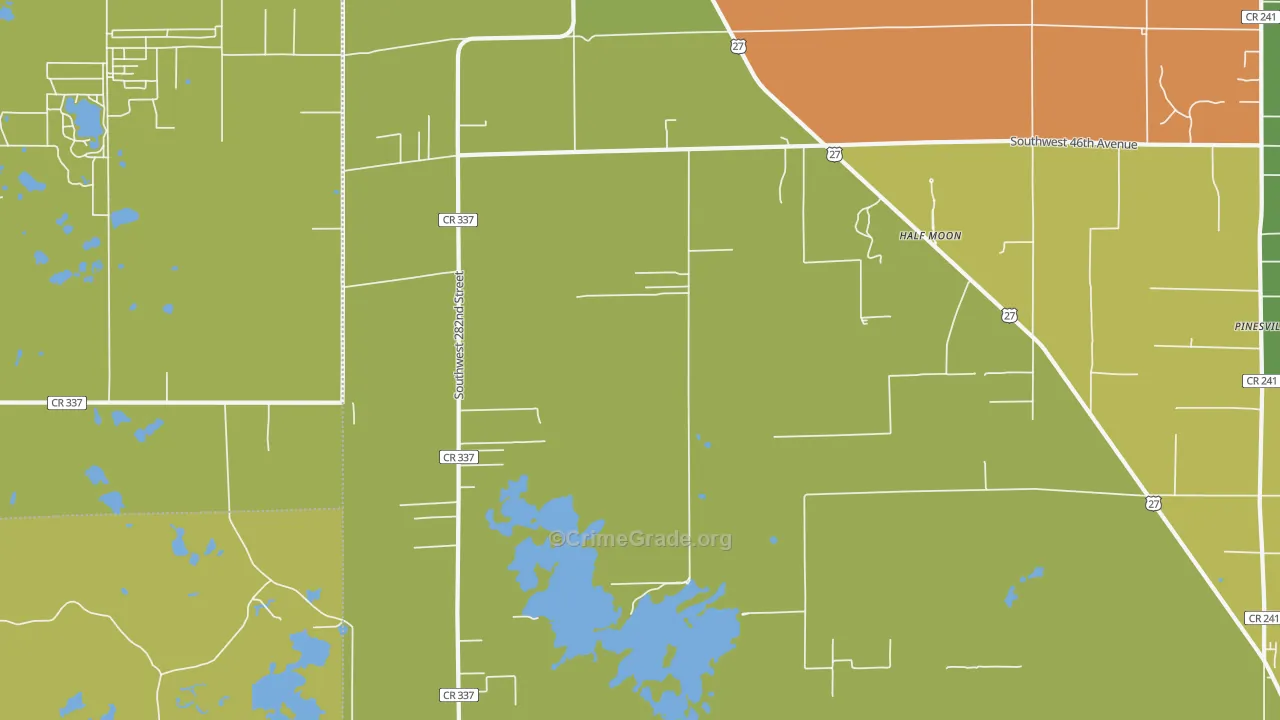 Half Moon, FL Map of Assault Rates