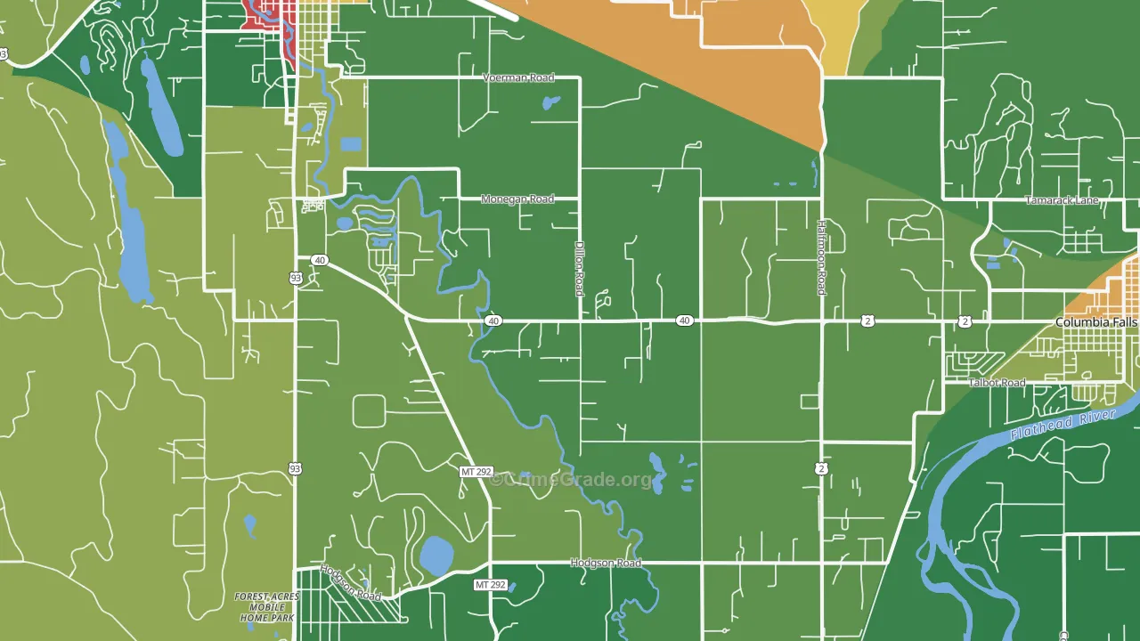 Halfmoon, MT Map of Assault Rates