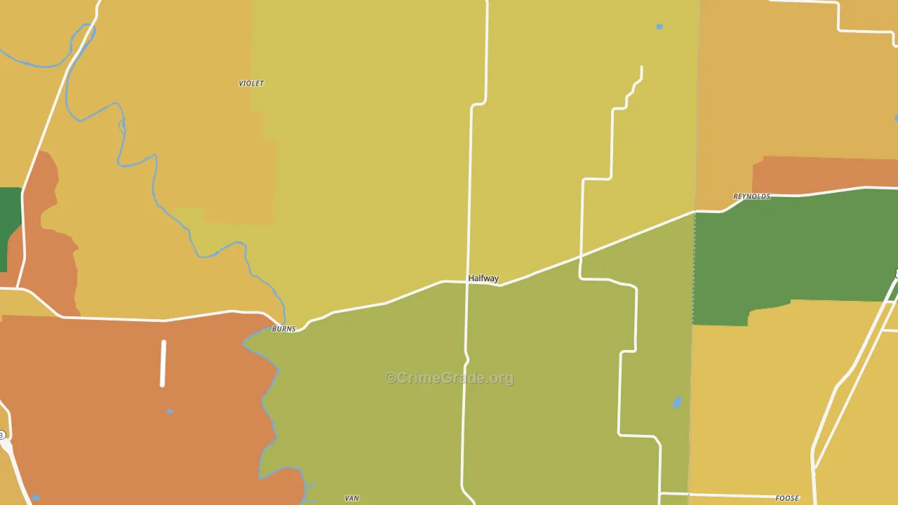Halfway, MO Map of Assault Rates