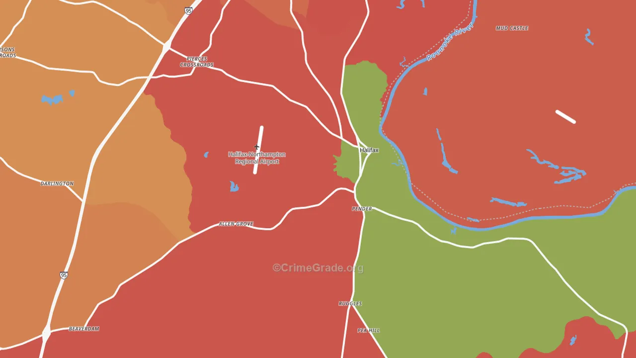 Halifax, NC Map of Assault Rates