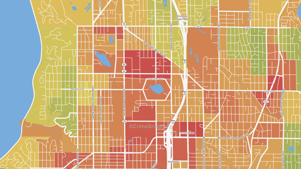 Haller Lake, Seattle, WA Map of Assault Rates
