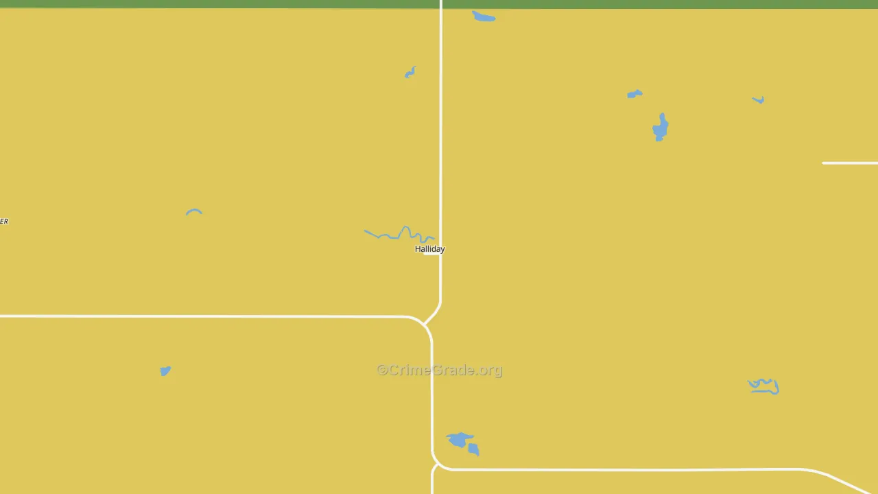 Halliday, ND Map of Assault Rates