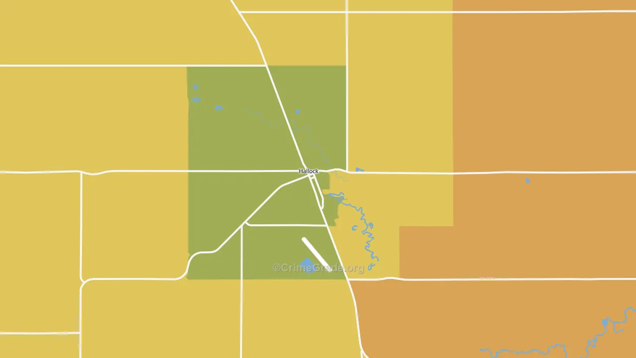 Hallock, MN Map of Assault Rates