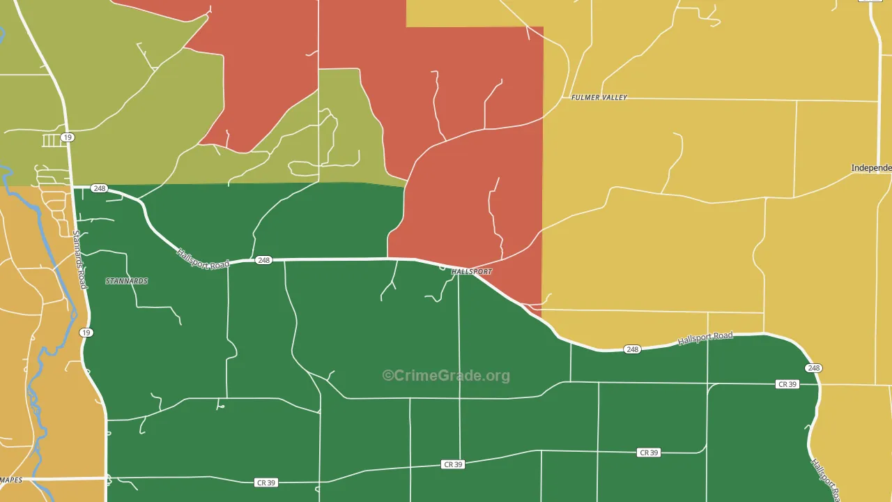 Hallsport, NY Map of Assault Rates