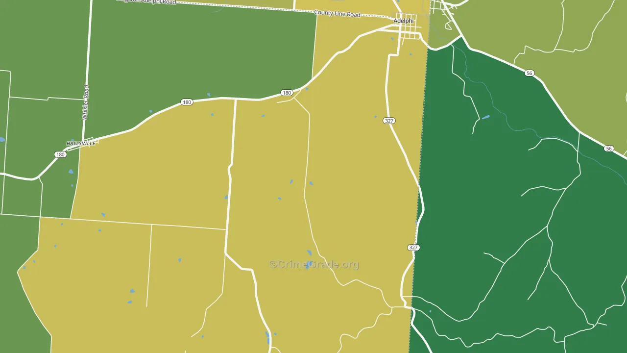 Hallsville, OH Map of Assault Rates