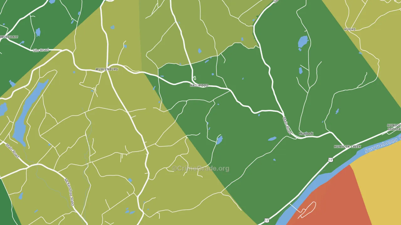 Hallwood, PA Map of Assault Rates