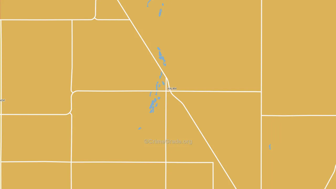 Halma, MN Map of Assault Rates