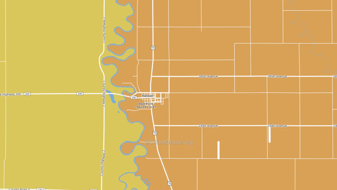 Halstad, MN Map of Assault Rates