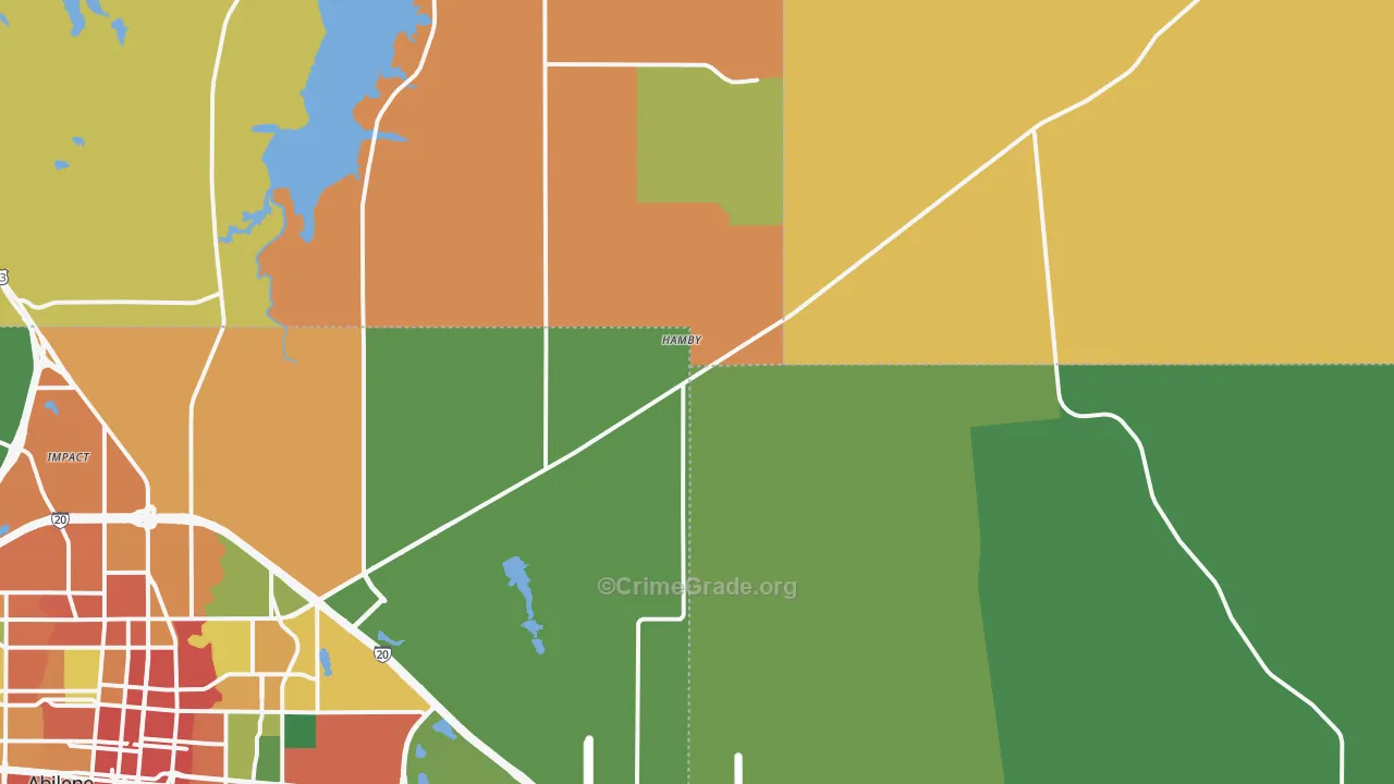Hamby, TX Map of Assault Rates