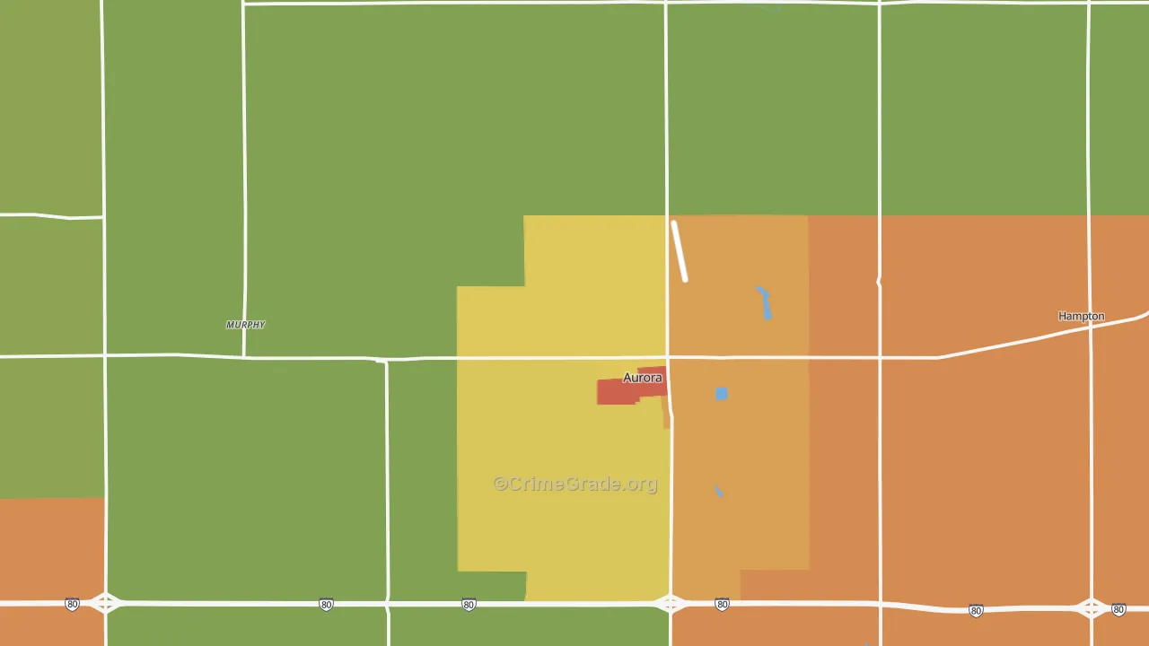Hamilton County, NE Map of Assault Rates