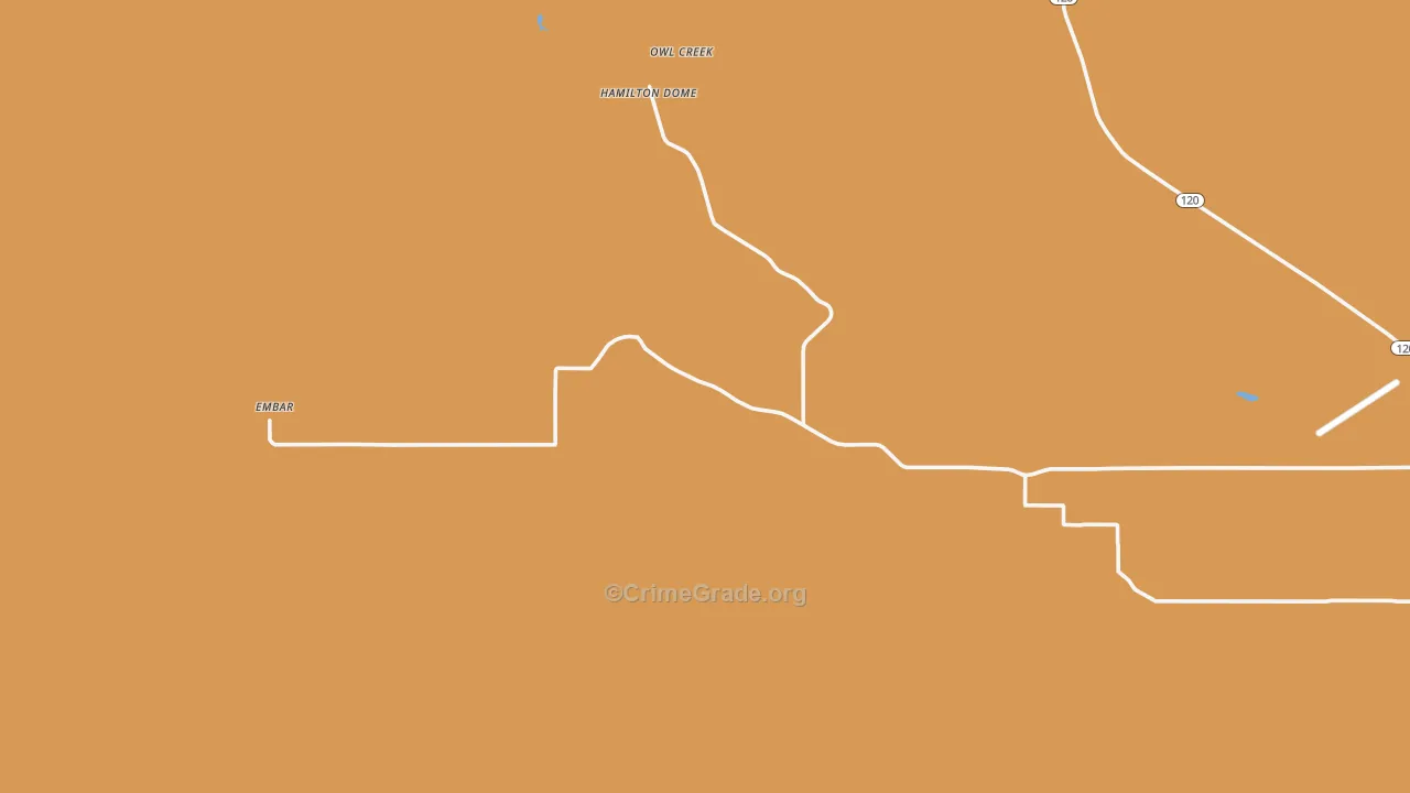 Hamilton Dome, WY Map of Assault Rates