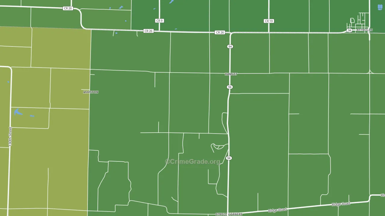 Hamlet, IL Map of Assault Rates