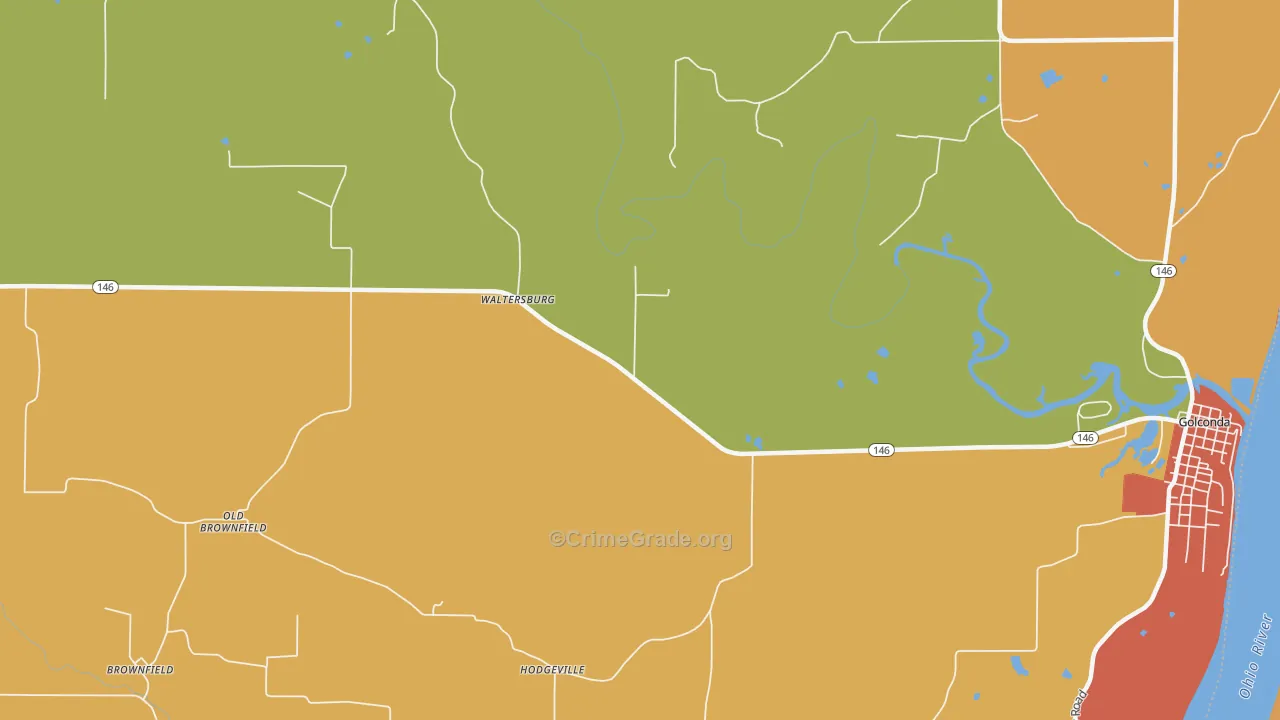 Hamletsburg, IL Map of Assault Rates