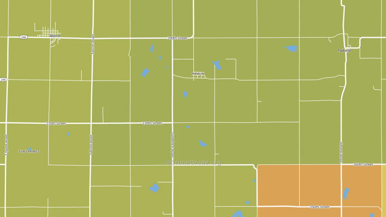 Hamlin, KS Map of Assault Rates