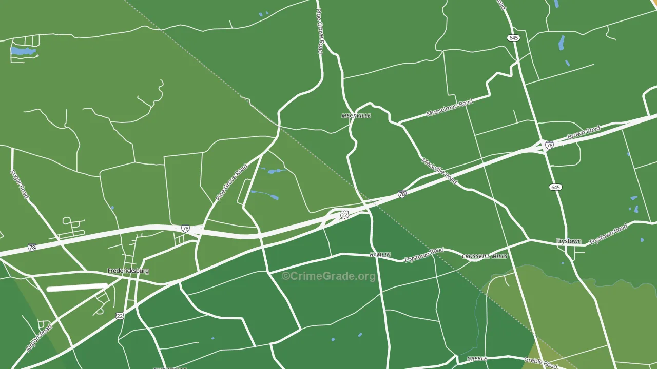 Hamlin, PA Map of Assault Rates