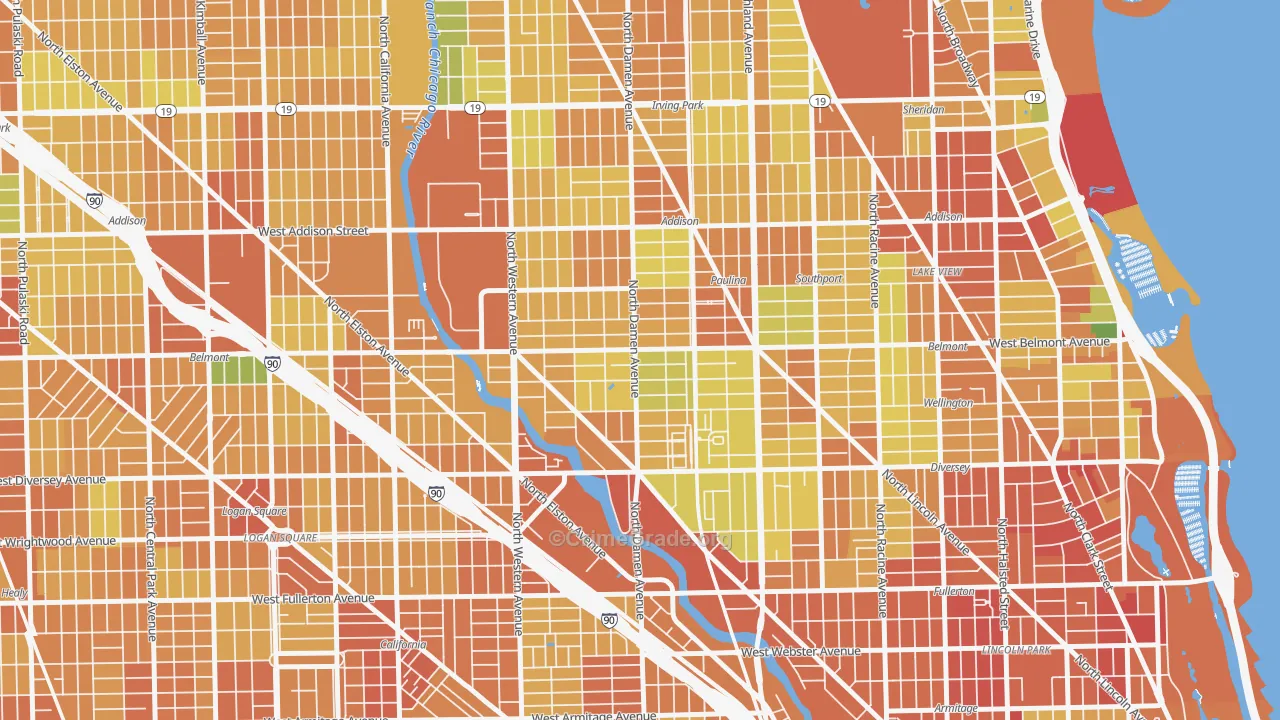 Hamlin Park, Chicago, IL Map of Assault Rates