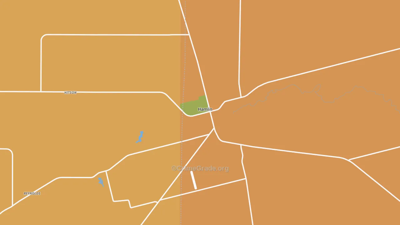 Hamlin, TX Map of Assault Rates