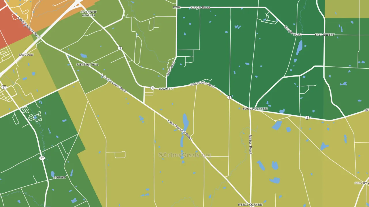Hammett, PA Map of Assault Rates