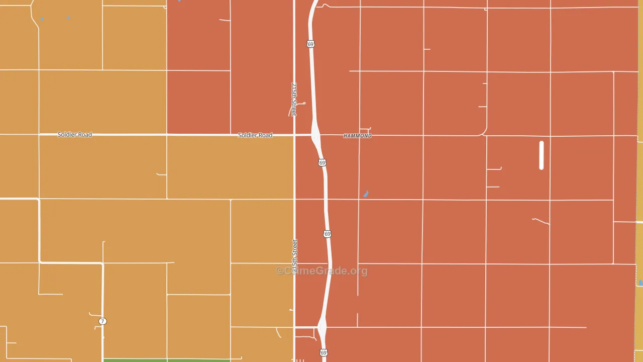 Hammond, KS Map of Assault Rates