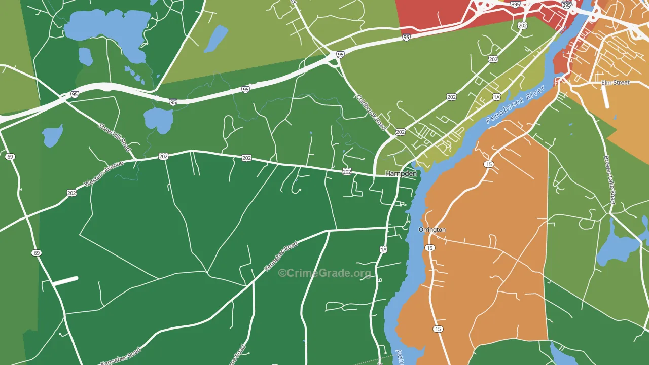 Hampden, ME Map of Assault Rates