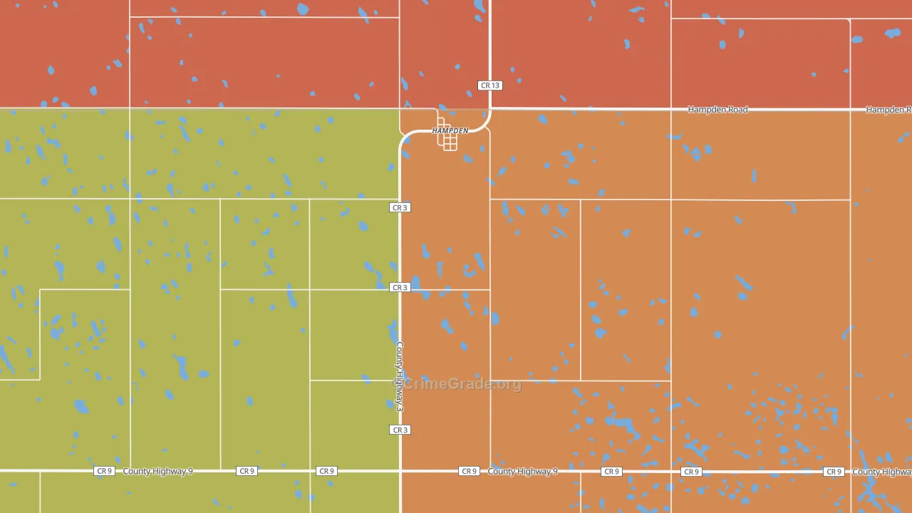 Hampden, ND Map of Assault Rates