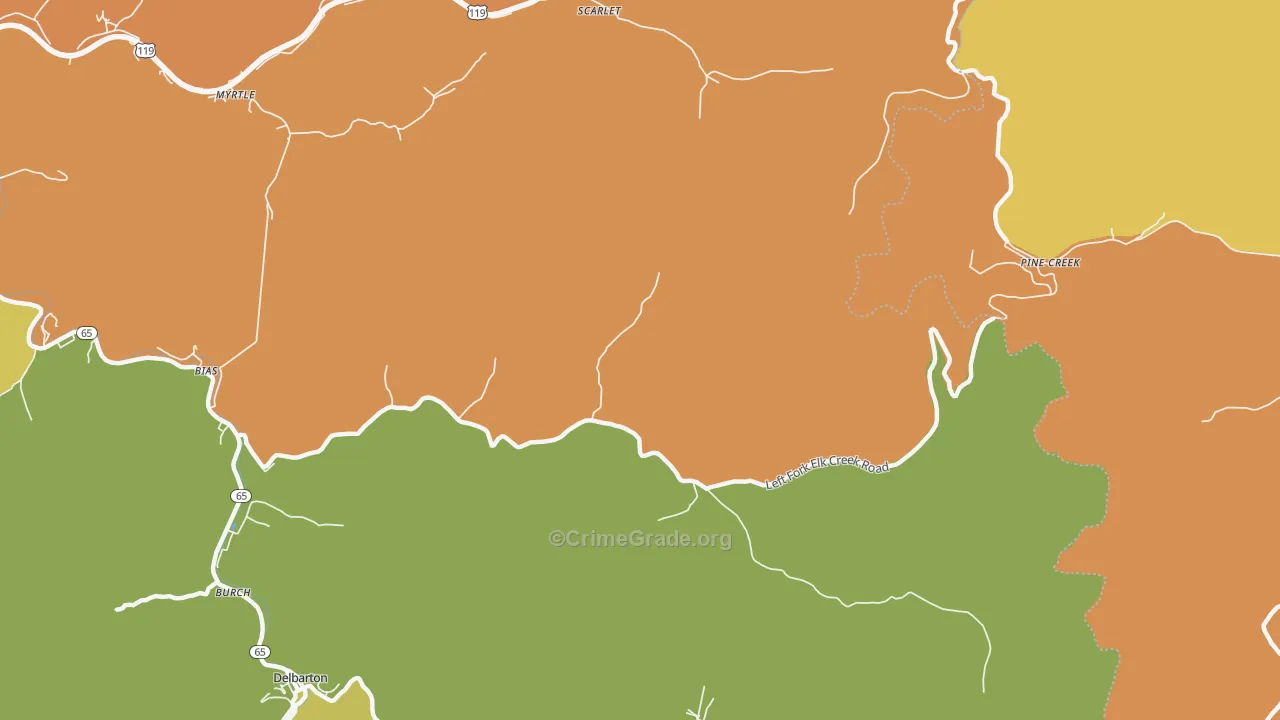 Hampden, WV Map of Assault Rates