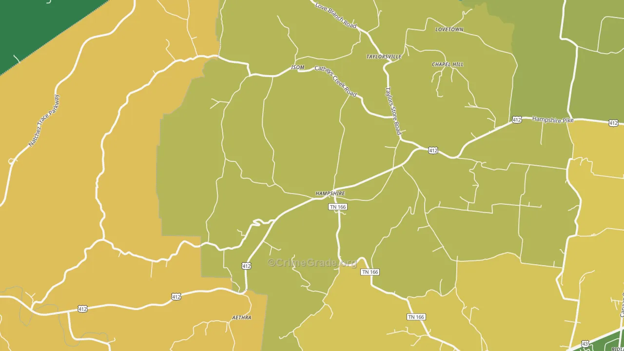 Hampshire, TN Map of Assault Rates