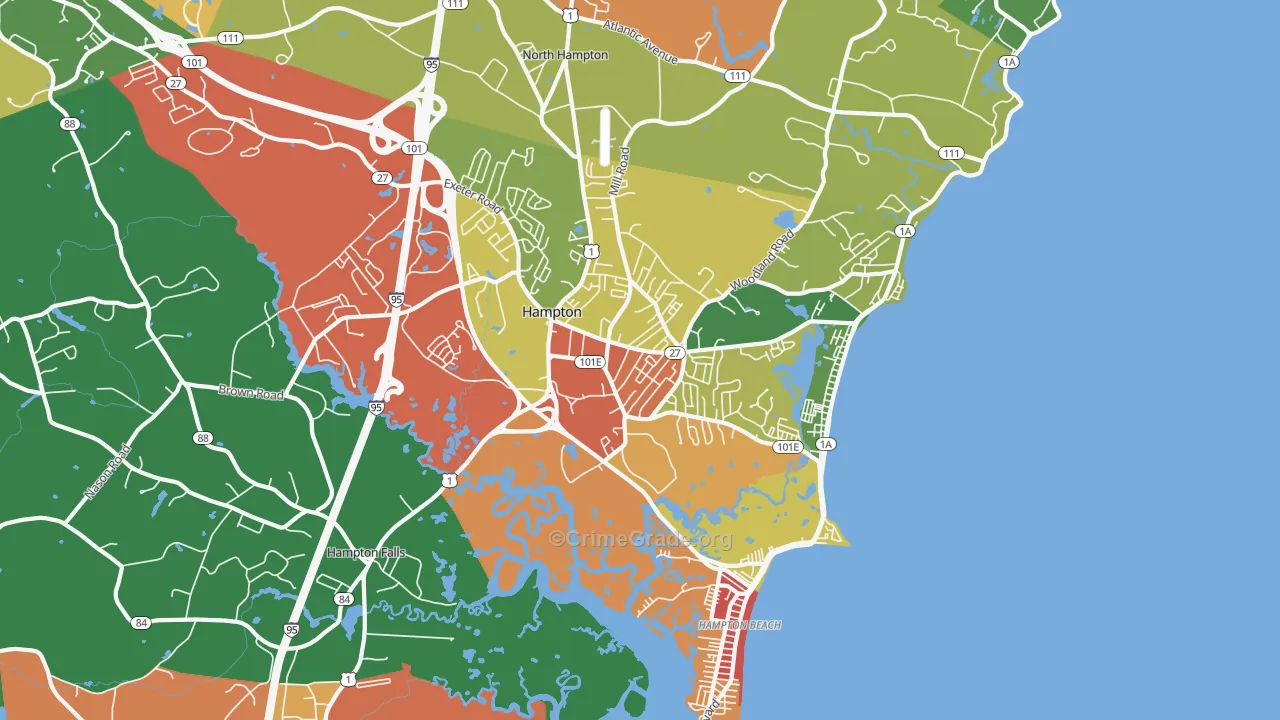Hampton, NH Map of Assault Rates