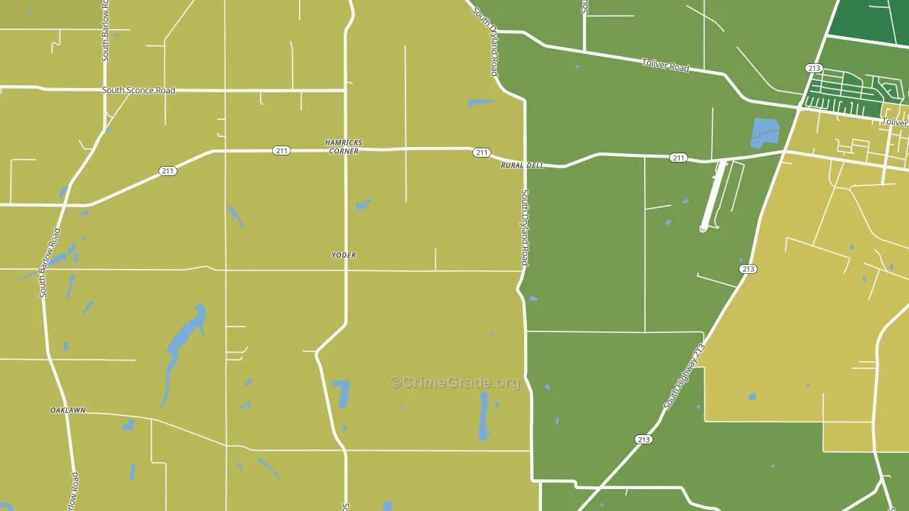 Hamricks Corner, OR Map of Assault Rates