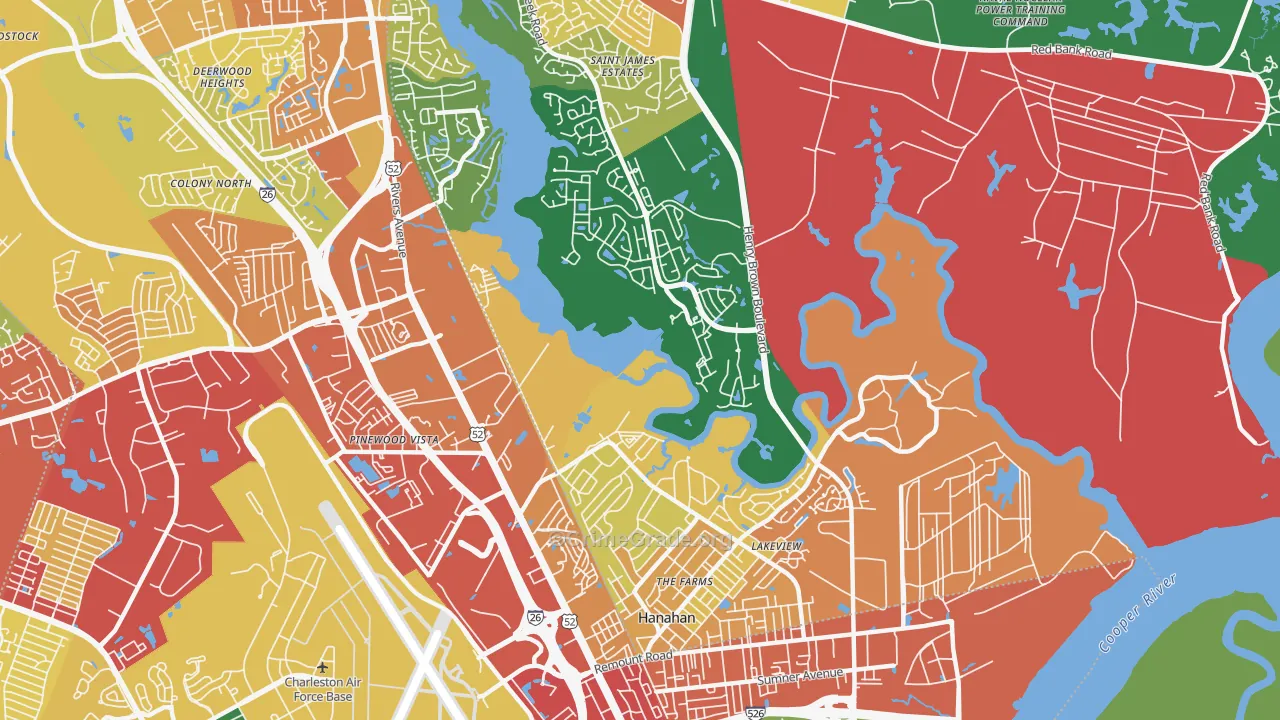 Hanahan, SC Map of Assault Rates