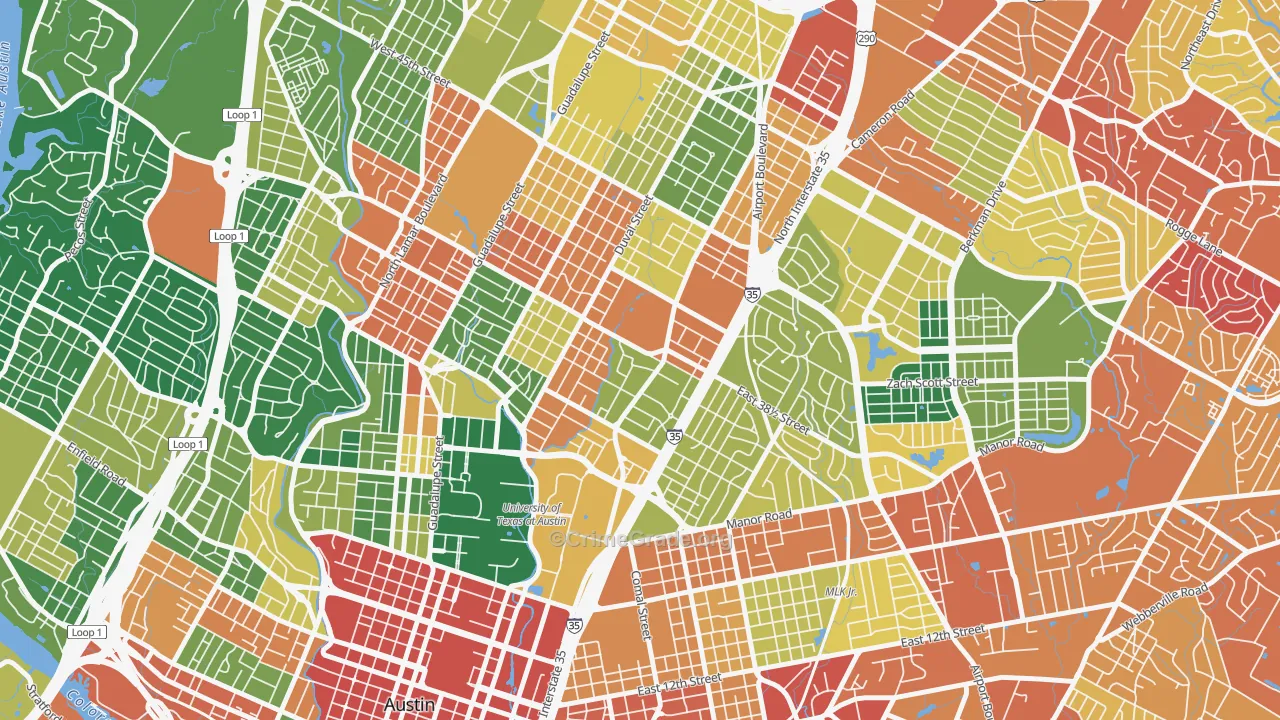 Hancock, Austin, TX Map of Assault Rates