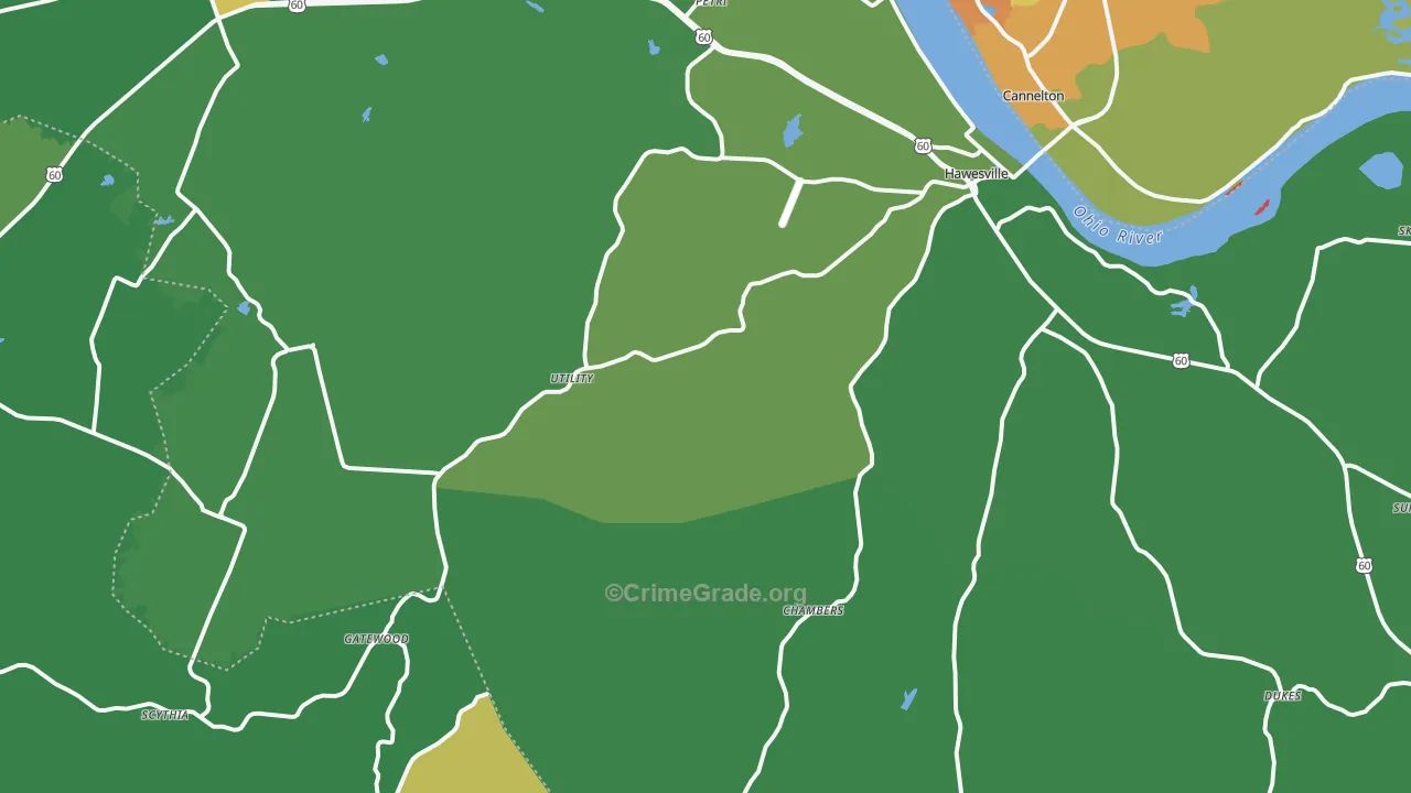 Hancock County, KY Map of Assault Rates