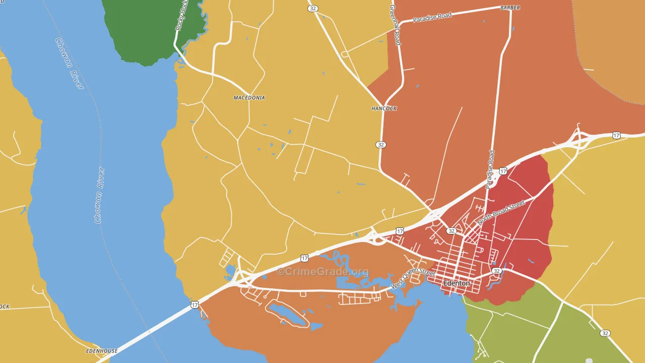 Hancock, NC Map of Assault Rates