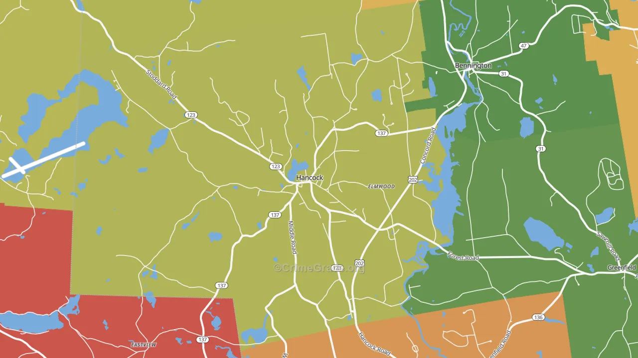 Hancock, NH Map of Assault Rates