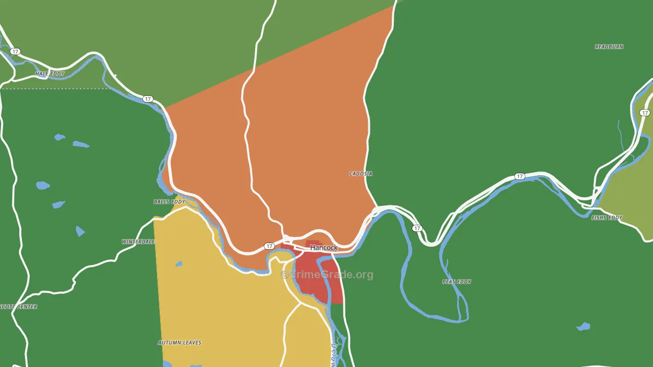 Hancock, NY Map of Assault Rates