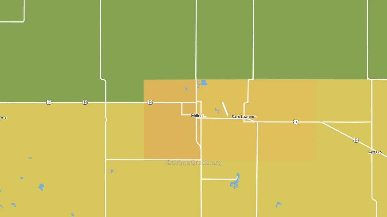 Hand County, SD Map of Assault Rates