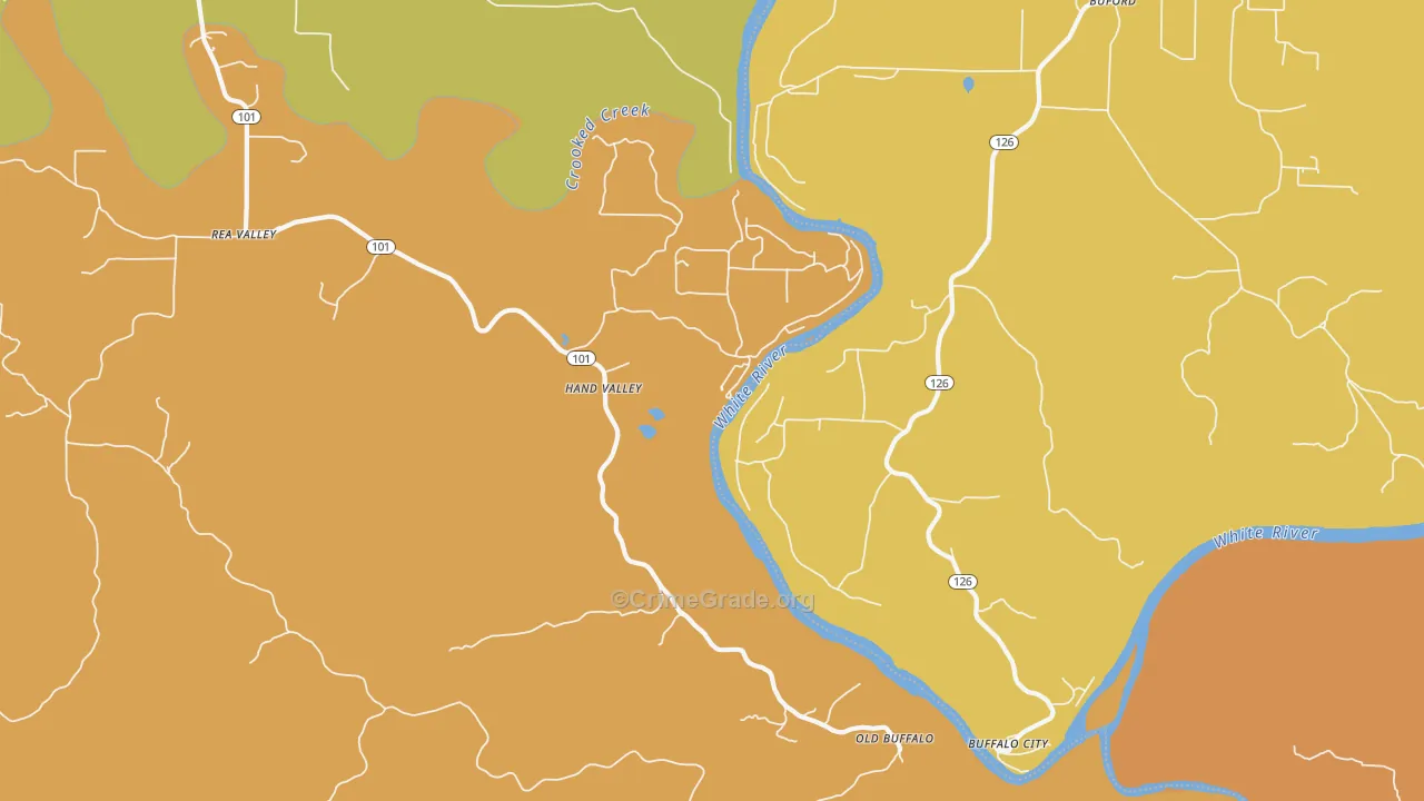 Hand Valley, AR Map of Assault Rates
