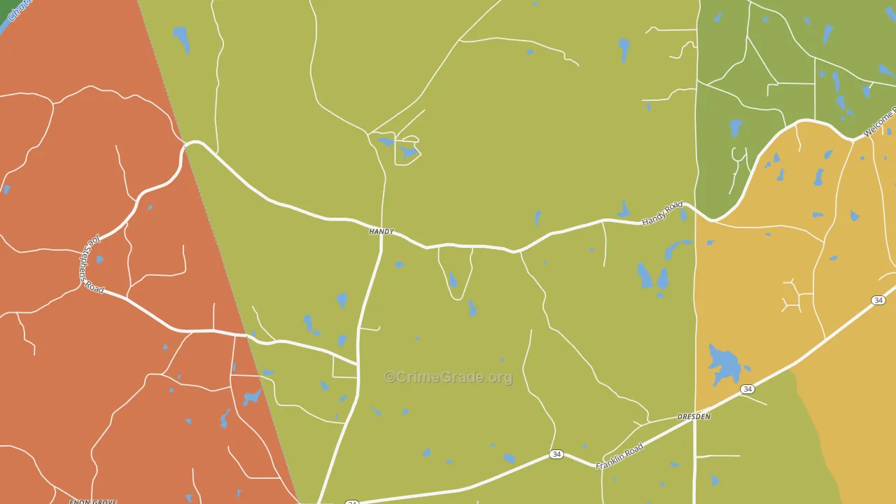 Handy, GA Map of Assault Rates