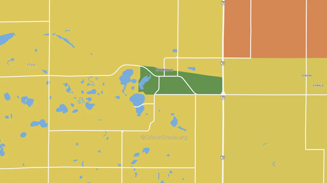 Hankinson, ND Map of Assault Rates