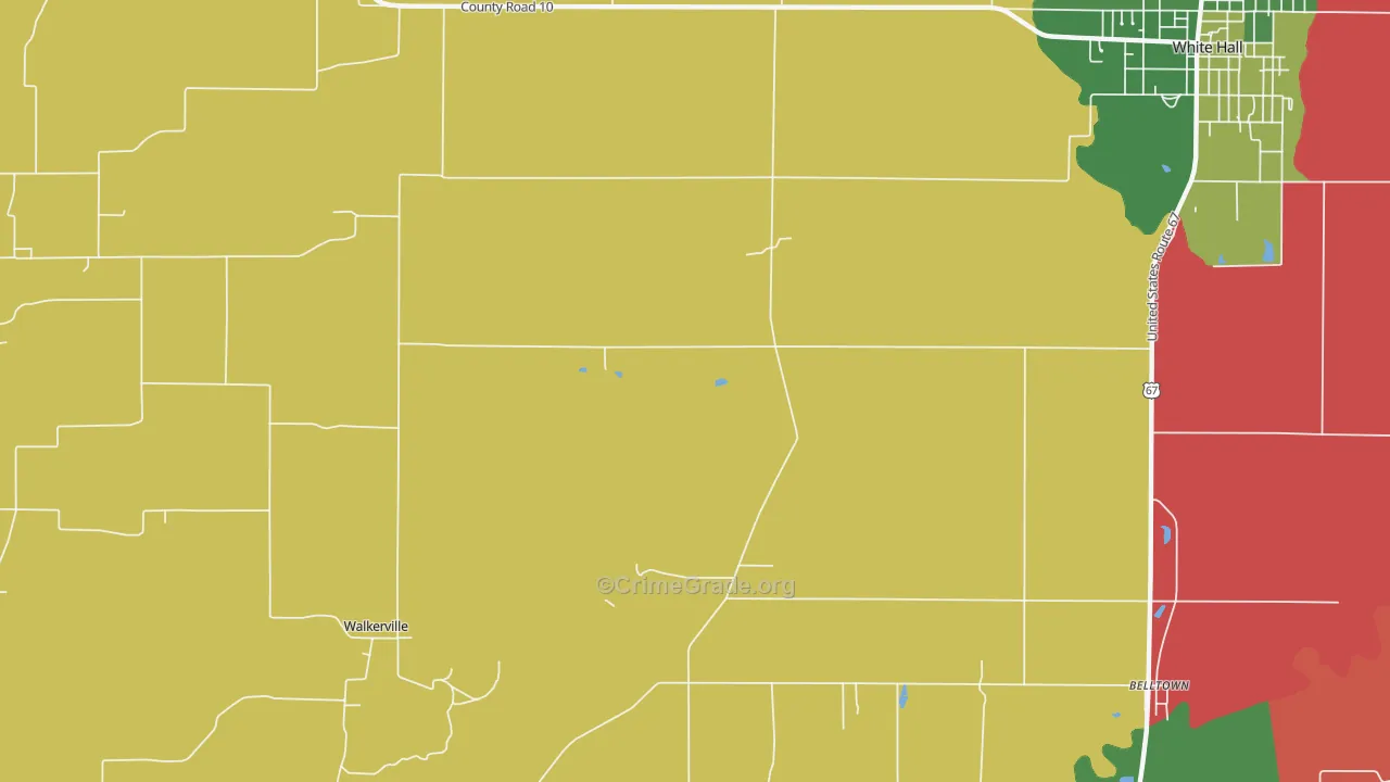Hanks Station, IL Map of Assault Rates