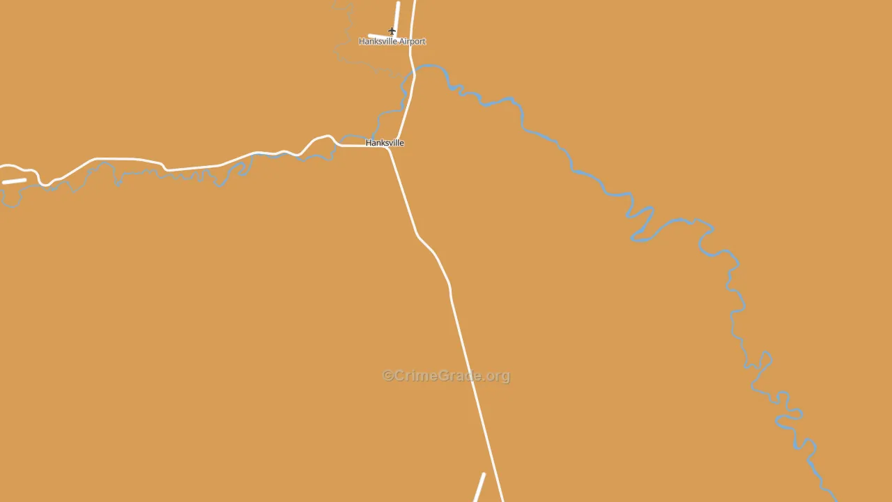 Hanksville, UT Map of Assault Rates