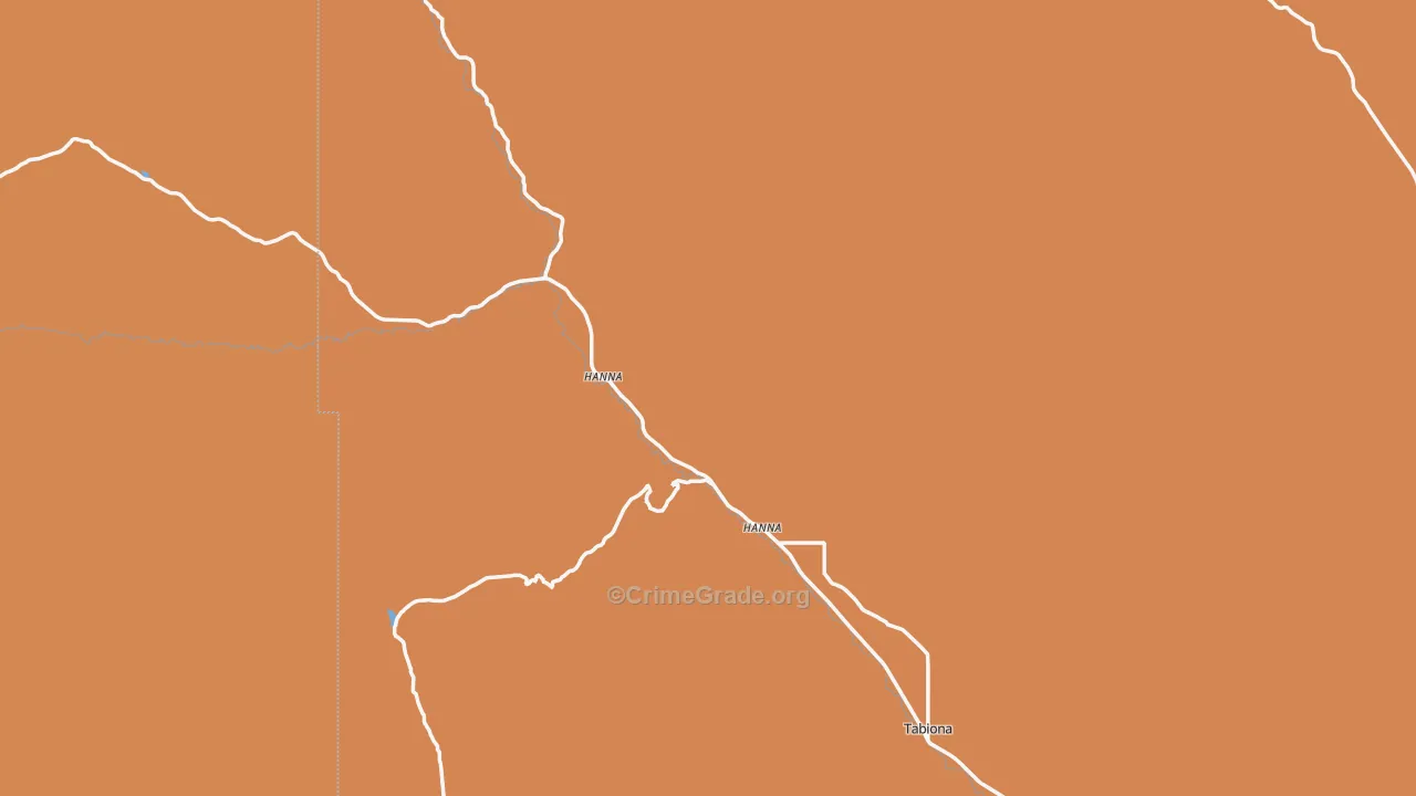 Hanna, UT Map of Assault Rates
