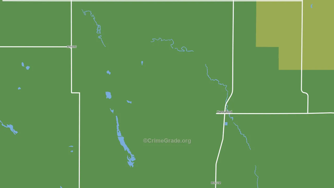 Hannaford, ND Map of Assault Rates
