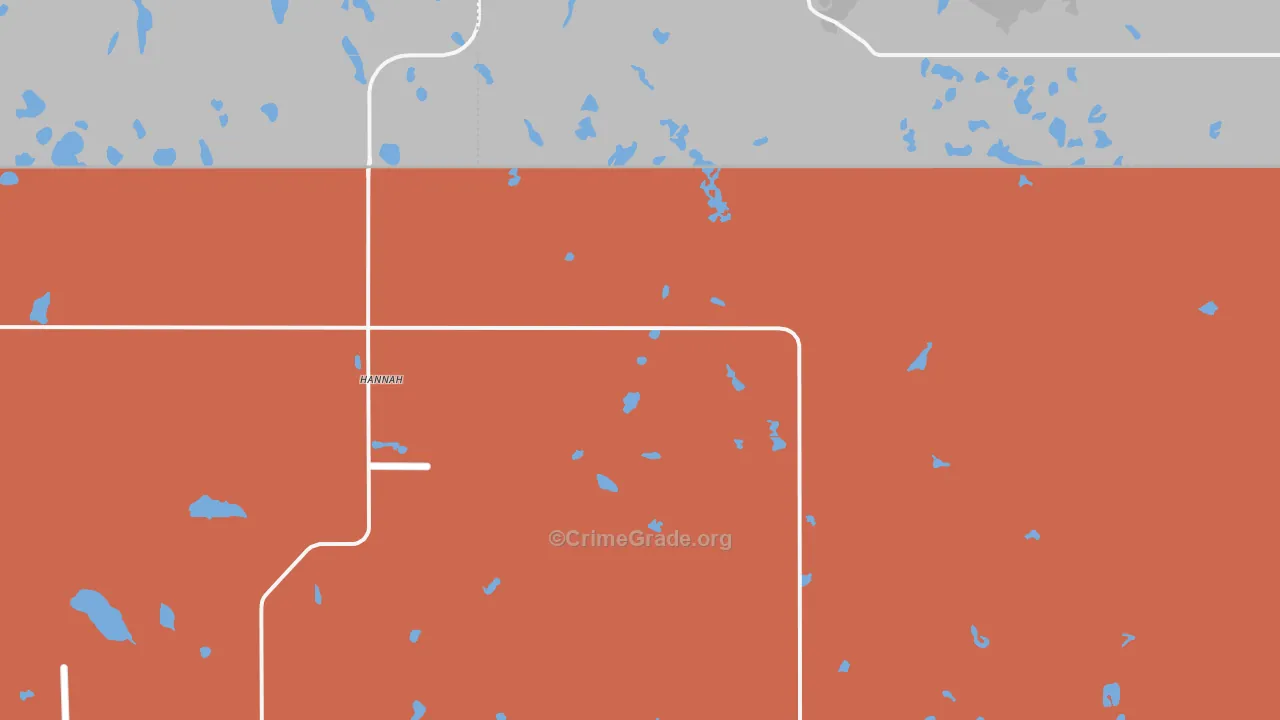 Hannah, ND Map of Assault Rates