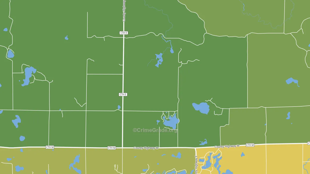 Hannibal, WI Map of Assault Rates