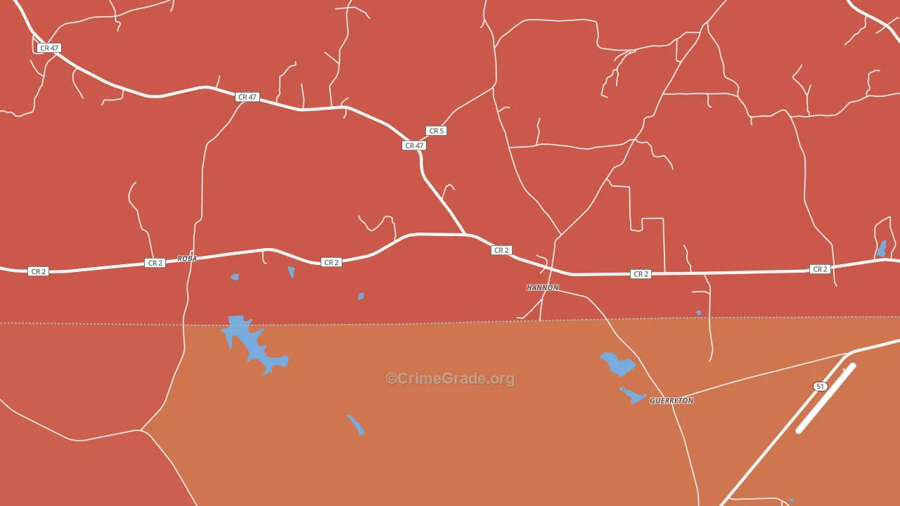 Hannon, AL Map of Assault Rates