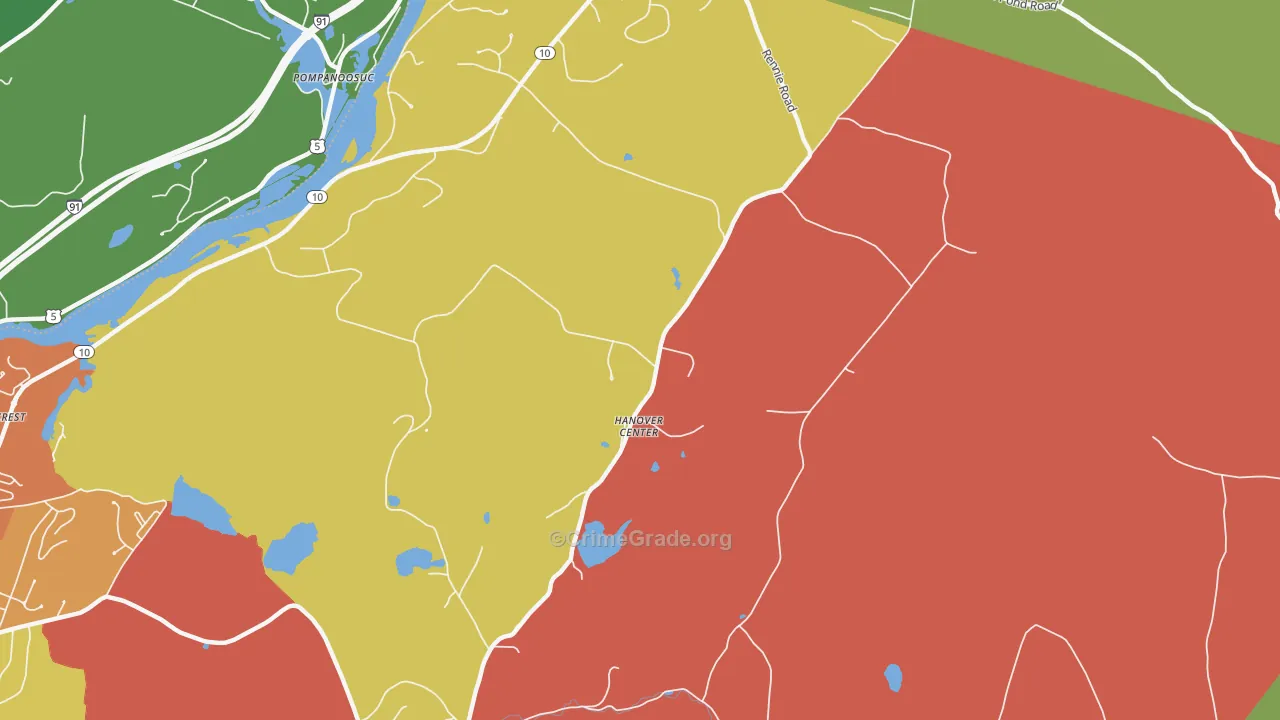 Hanover Center, NH Map of Assault Rates