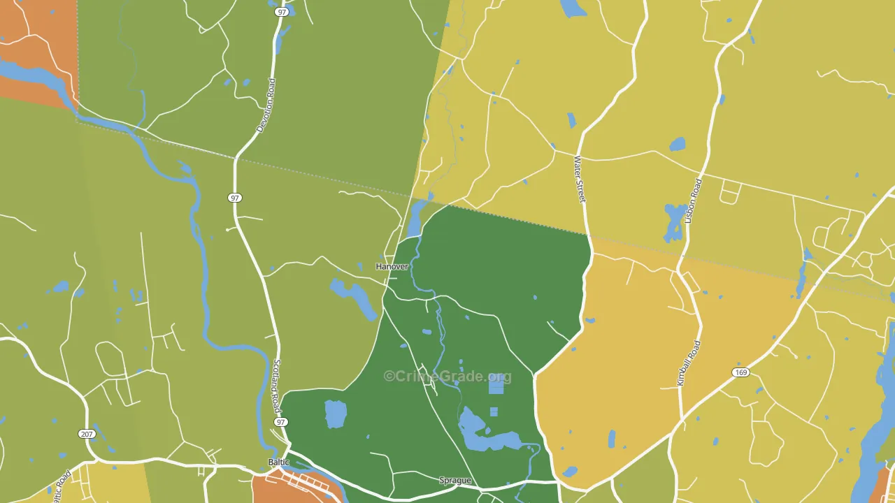 Hanover, CT Map of Assault Rates