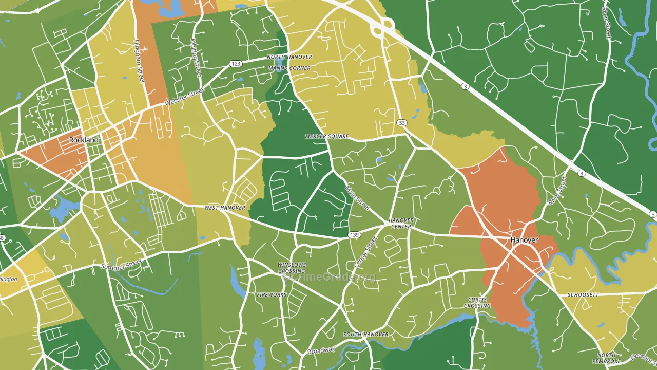 Hanover, MA Map of Assault Rates