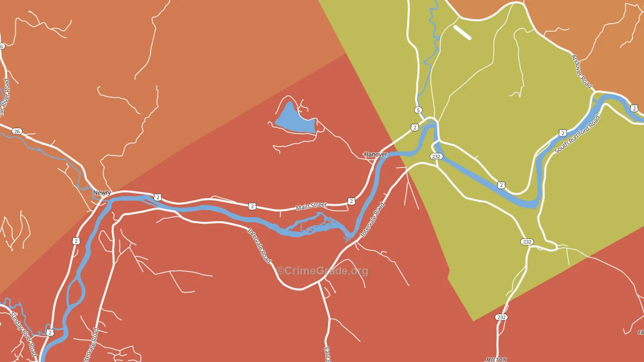 Hanover, ME Map of Assault Rates
